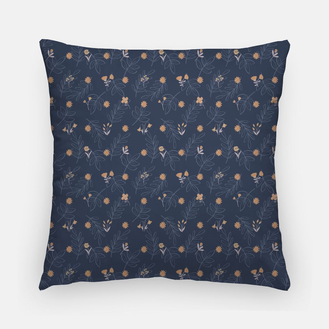 Navy Artisan Pillow Case 20 Inch