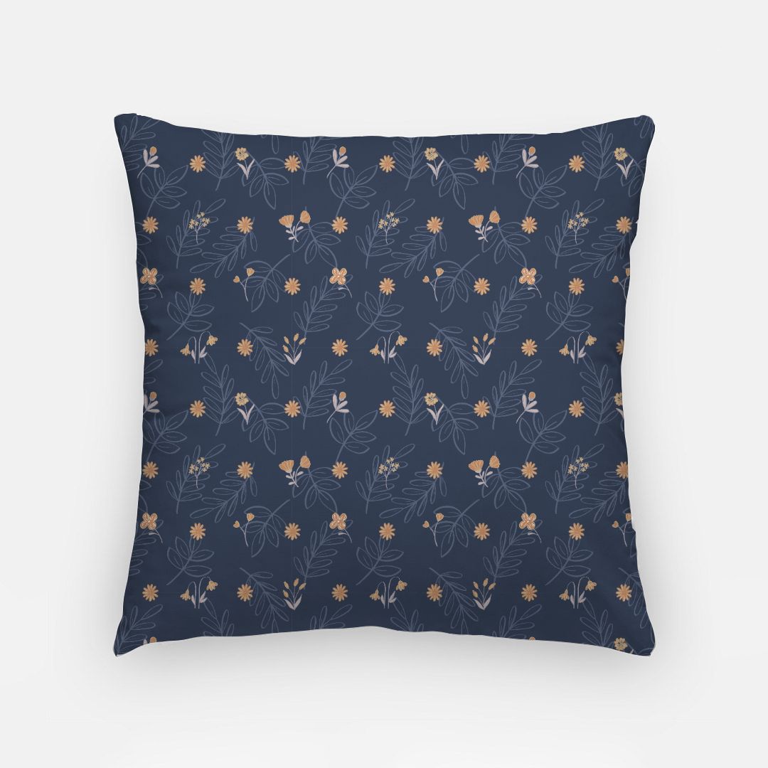 Navy Artisan Pillow Case 18 Inch