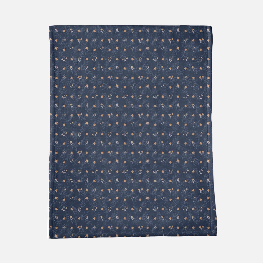 Navy Minky Blanket - 30" x 40"