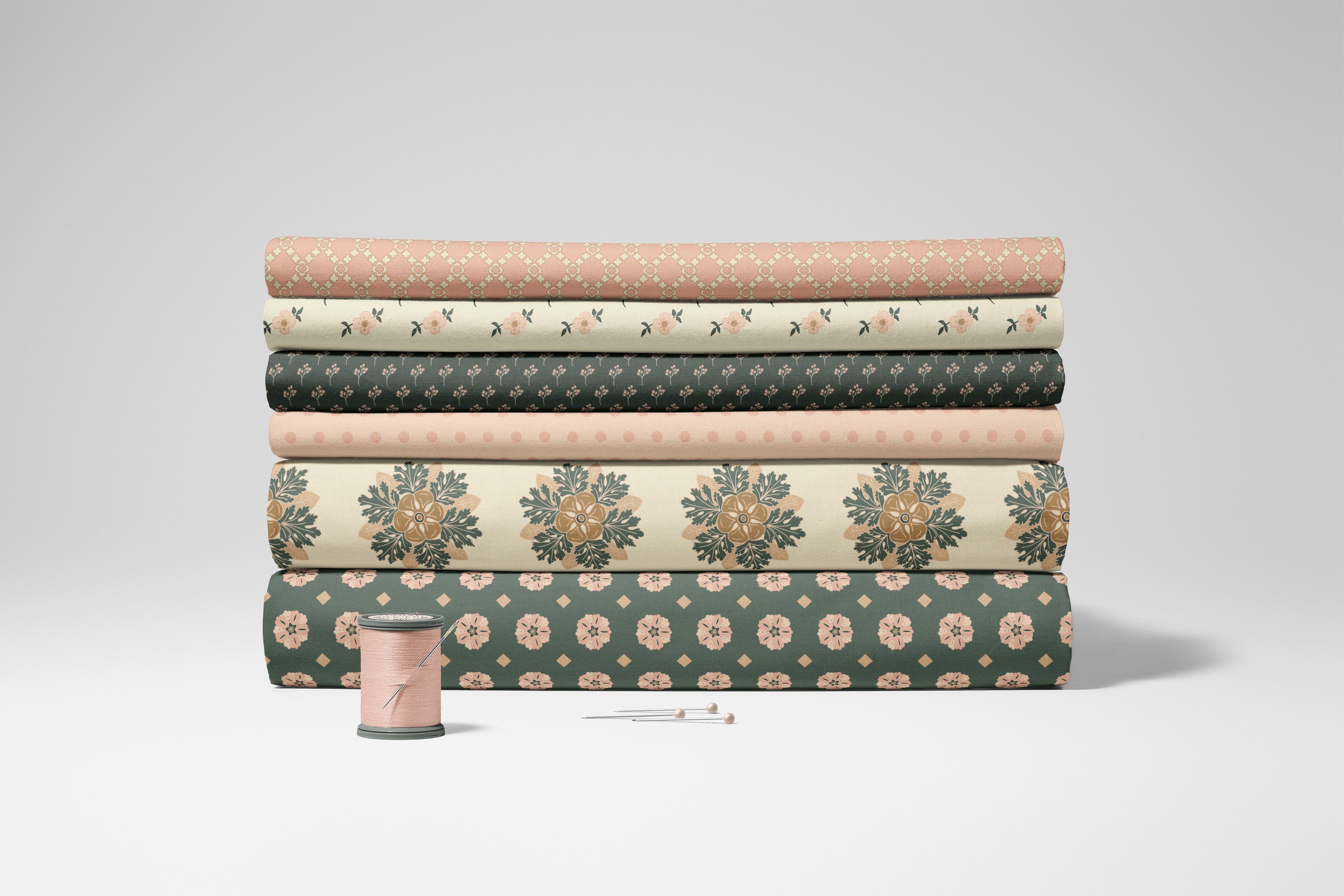 Curious Creative Studio Paisley, Rosette, and Foil Designs in muted colors