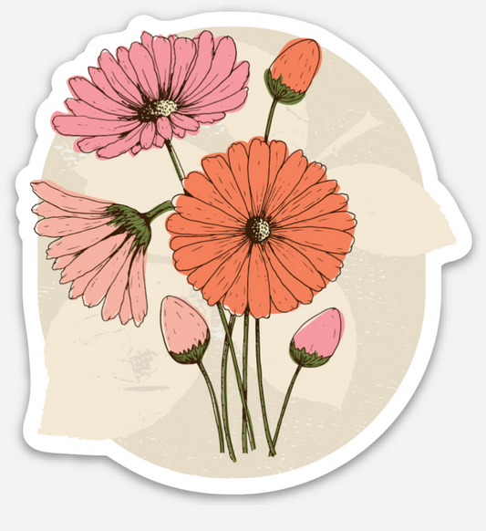 Summer Fun Daisy Sticker - Kiss Cut