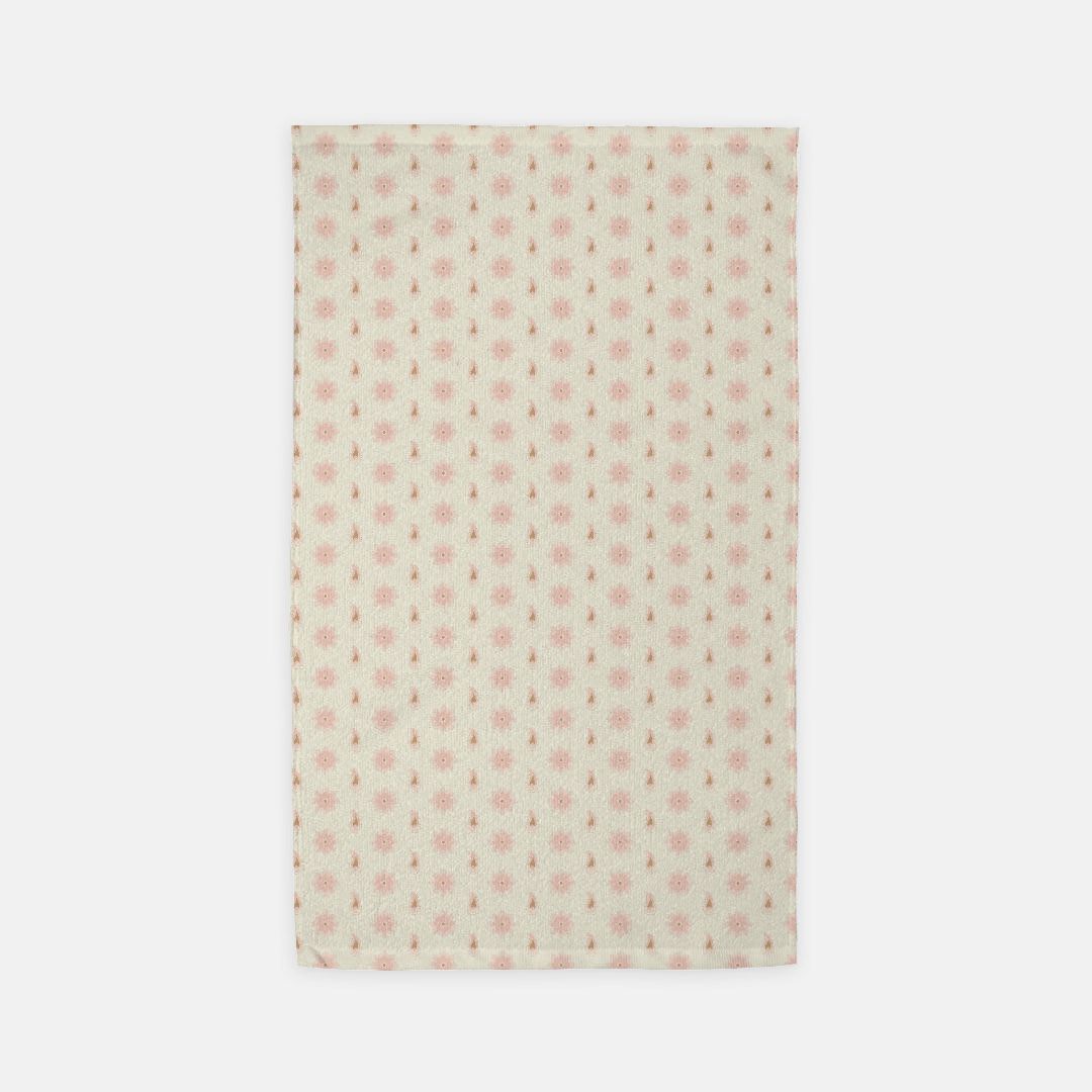 Pink Flower and Paisley Hand Towel (15" x 25")