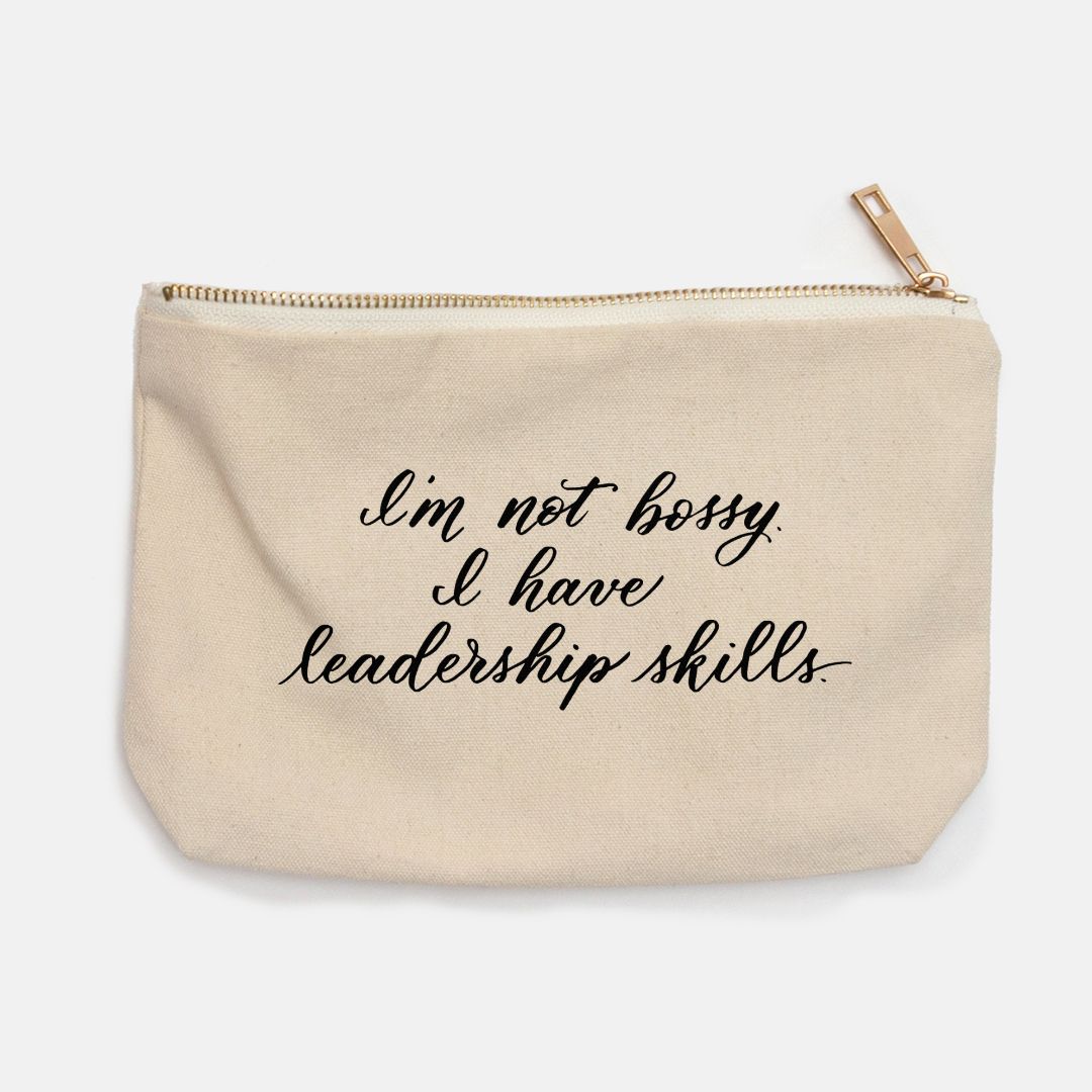 I'm Not Bossy Pencil Bag (Canvas)